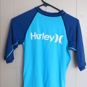 Hurley Rash Guard Size XL Kids Blue